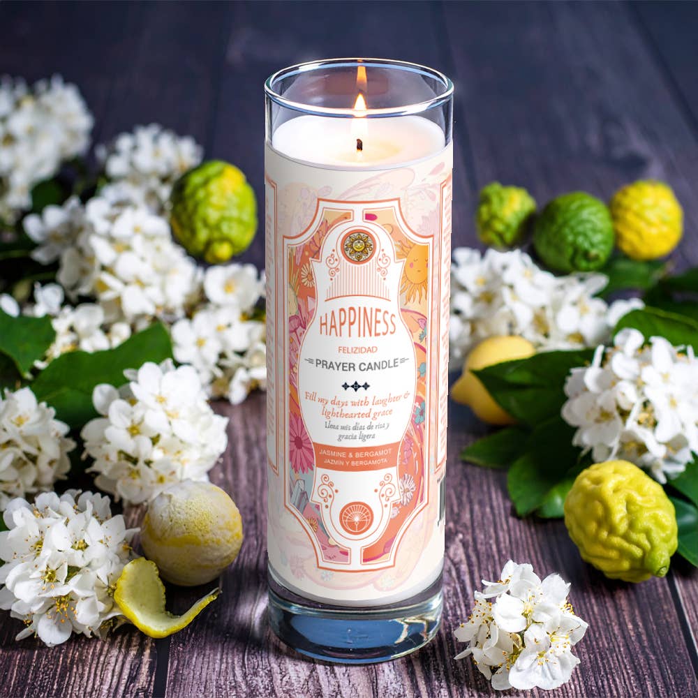 Prayer Candle - Happiness (8") (9.5 oz)