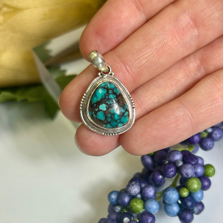 Turquoise SS Pendant-JDS3008-B