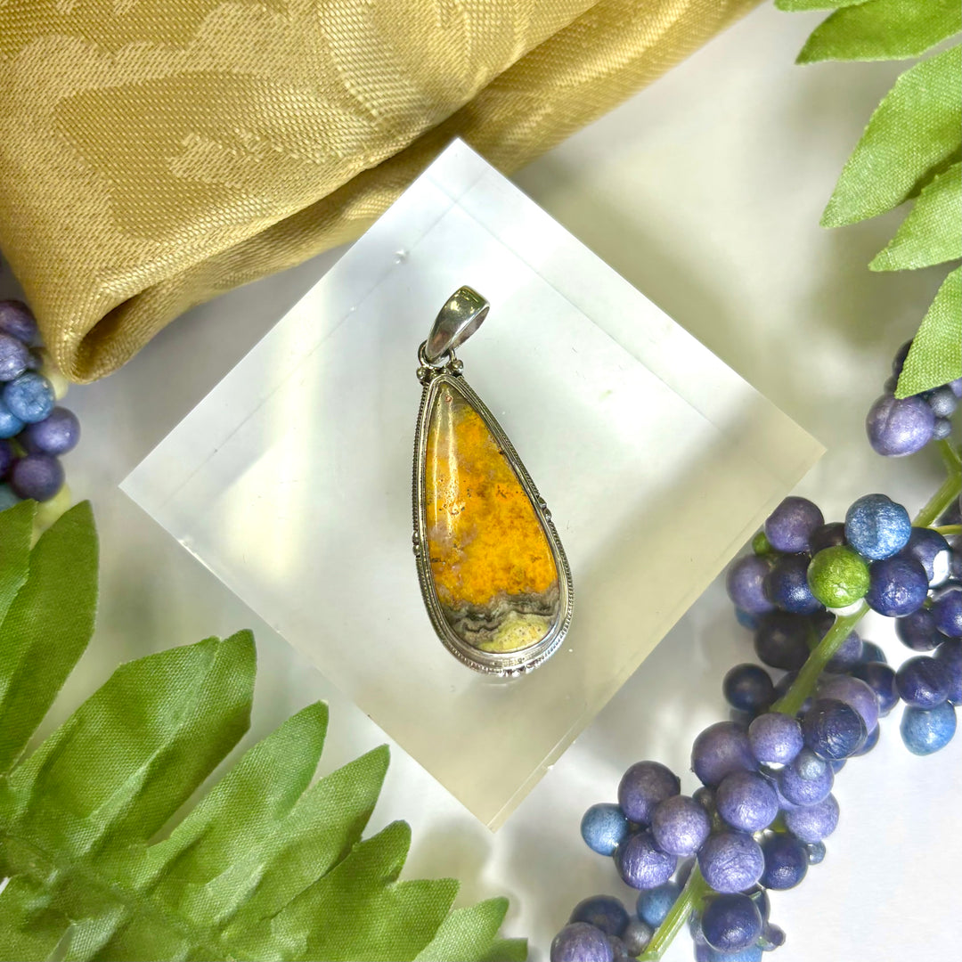 Bumblebee Jasper SS Pendant -JCP449