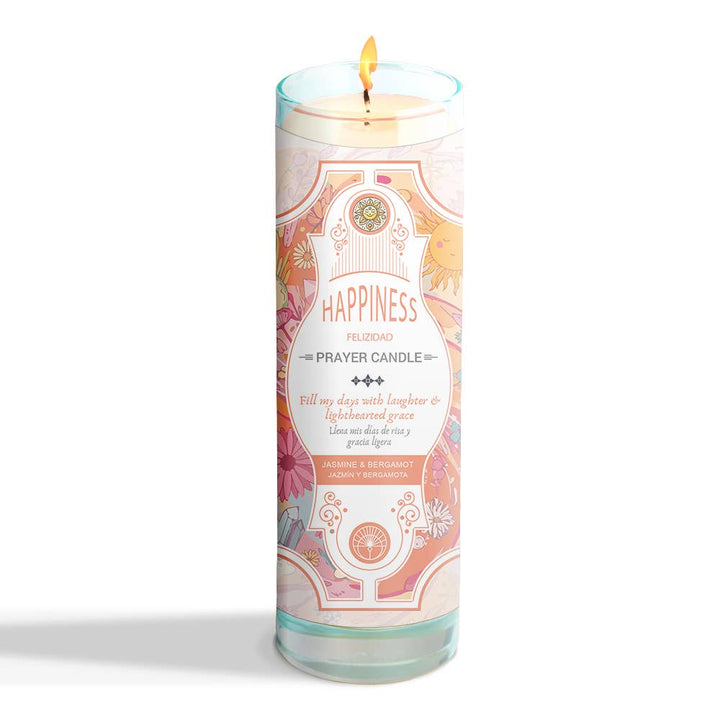Prayer Candle - Happiness (8") (9.5 oz)