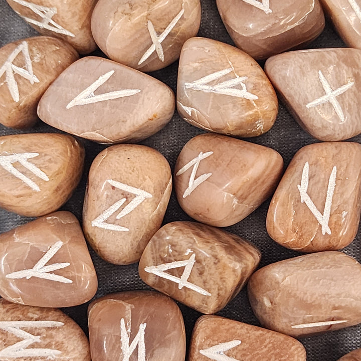 Rune Set - Peach Moonstone