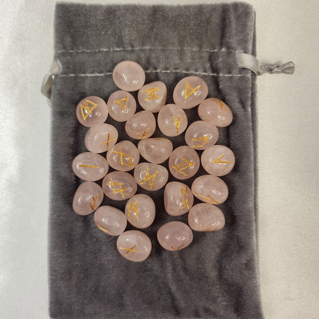 Rune Set - Rose Quartz