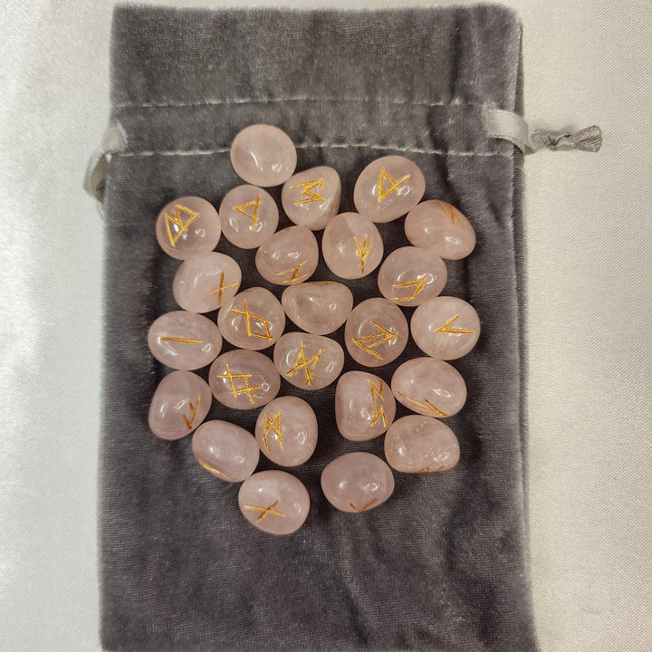 Rune Set - Rose Quartz