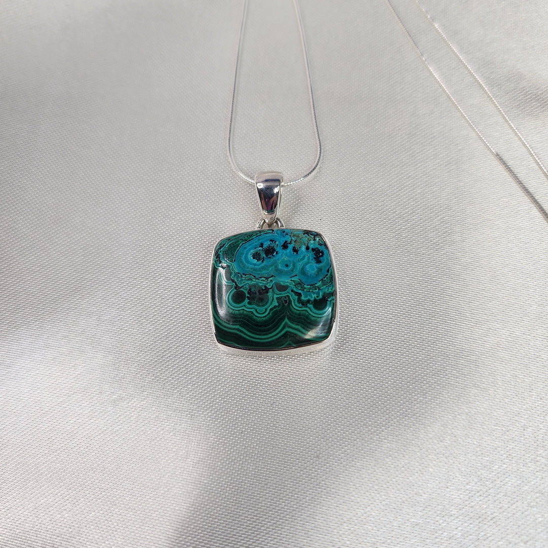 Malachite-Chrysocolla Pendant-MN26010