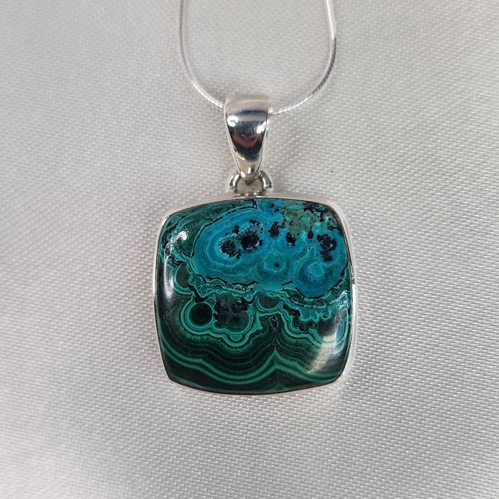 Malachite-Chrysocolla Pendant-MN26010