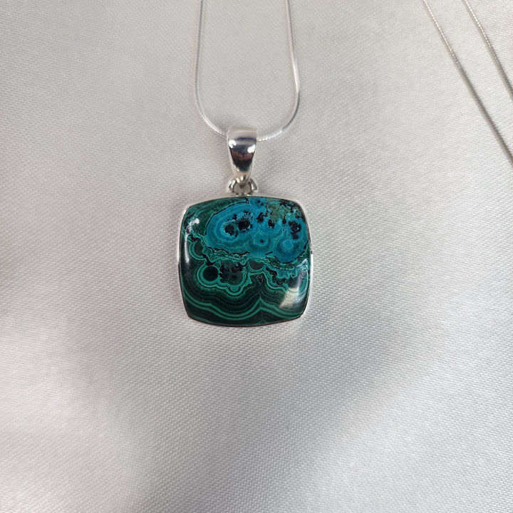 Malachite-Chrysocolla Pendant-MN26010
