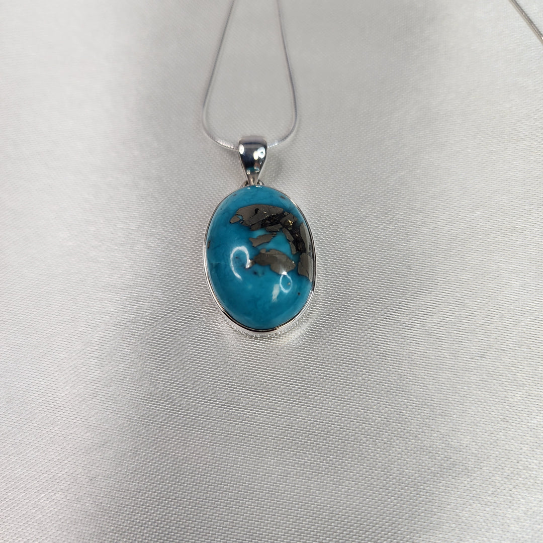 Natural Persian Turquoise Pendant-MN26025