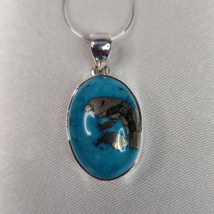 Natural Persian Turquoise Pendant-MN26025