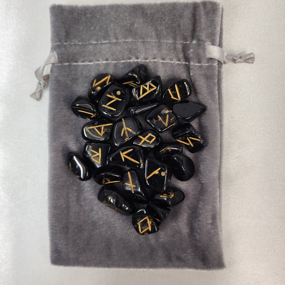 Rune Set - Black Tourmaline