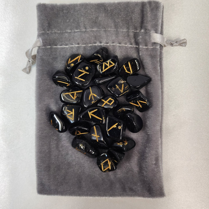Rune Set - Black Tourmaline