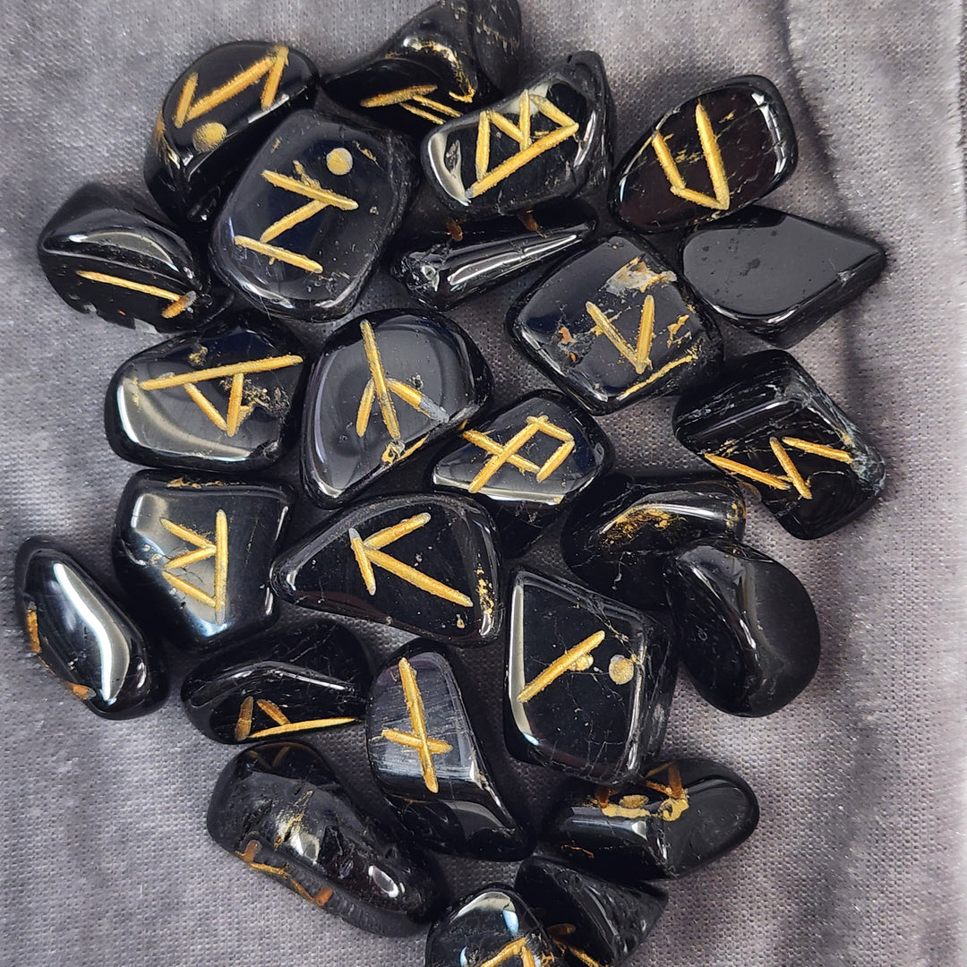 Rune Set - Black Tourmaline