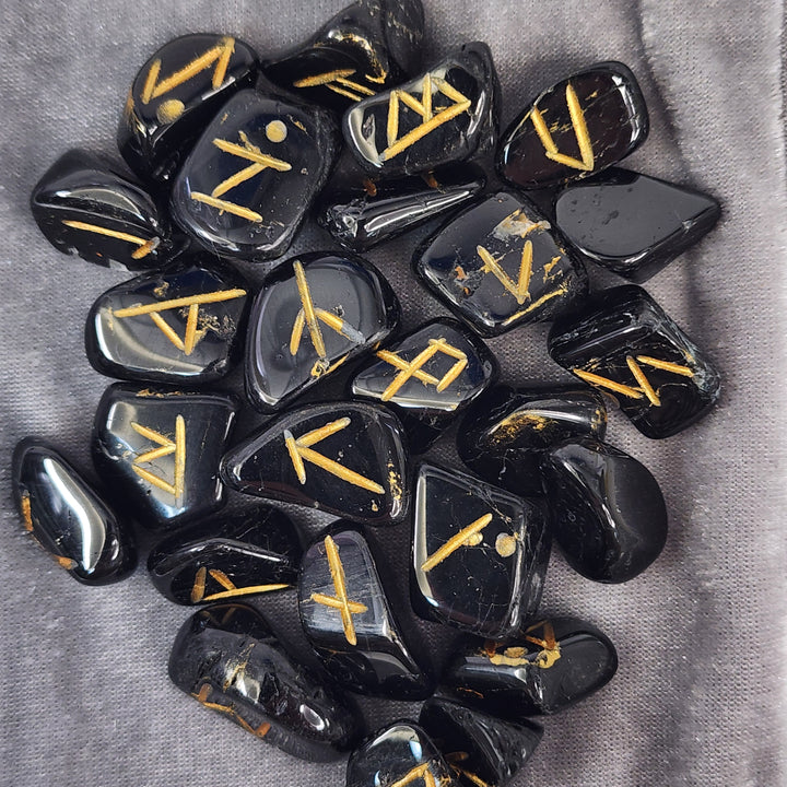 Rune Set - Black Tourmaline