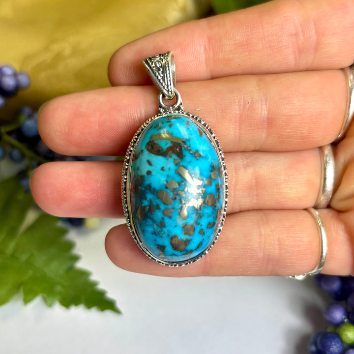 Turquoise SS Pendant -JCP432