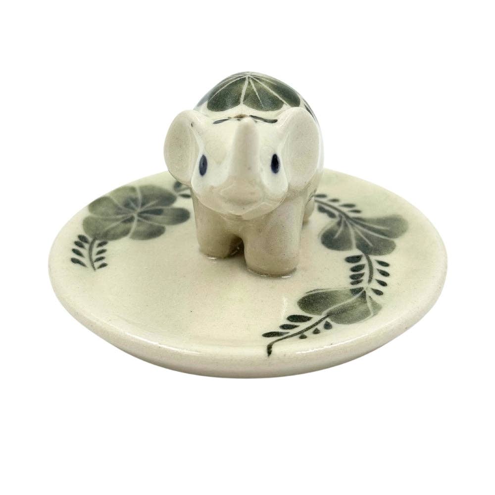 Floral Elephant Incense Holder