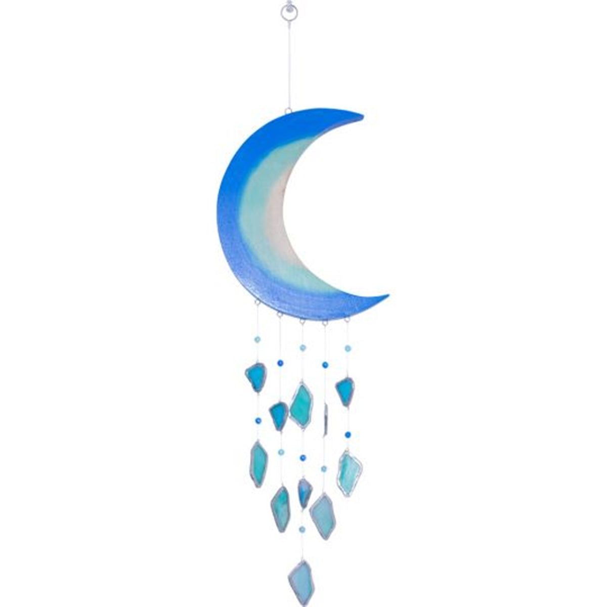 Cresent Moon & Glass Windchime