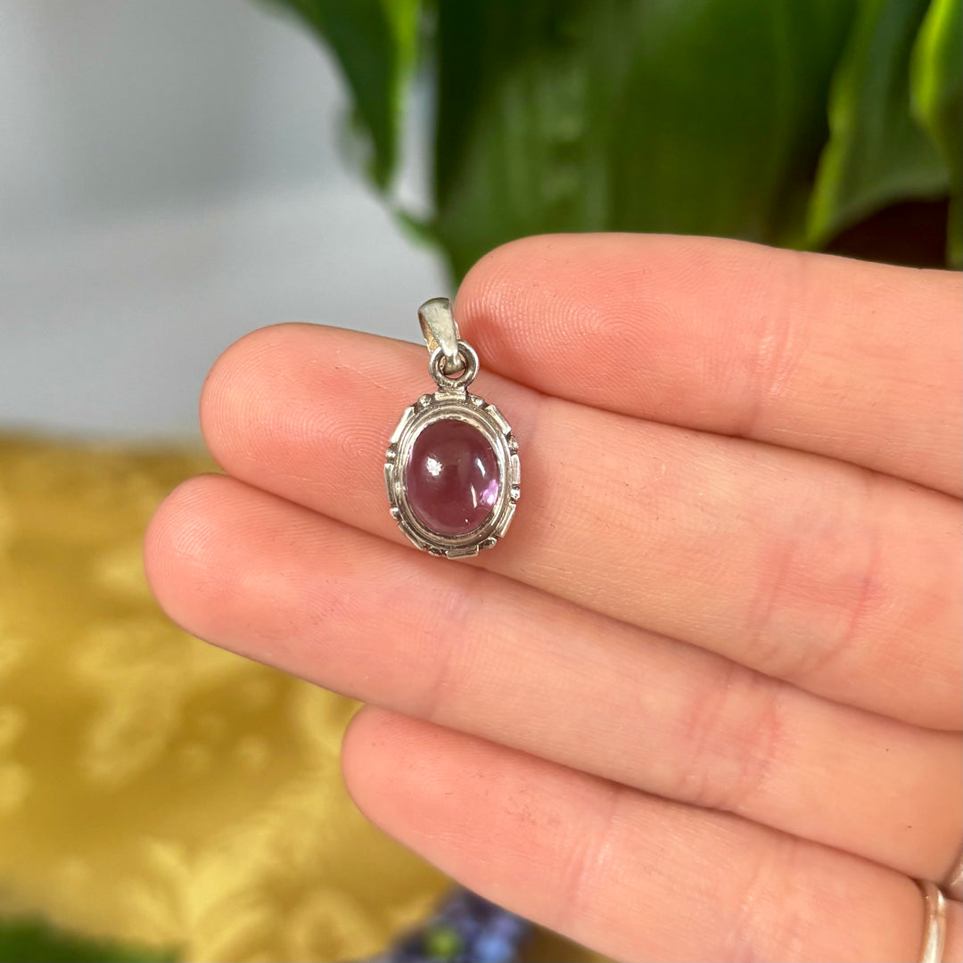 Amethyst Pendant SS  -JDS2428