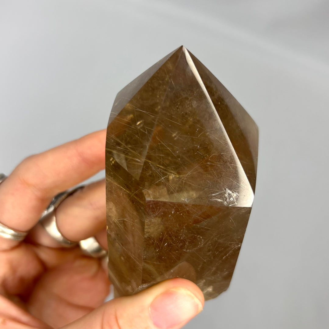 Smoky Rutilated Quartz Point PT70-15