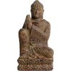 Namaste Buddha Volcanic Stone Statue