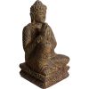 Namaste Buddha Volcanic Stone Statue
