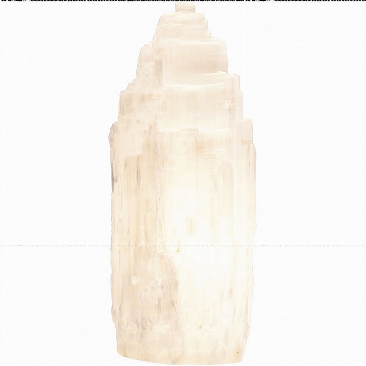 Electric White Selenite Lamp 5-6-inch