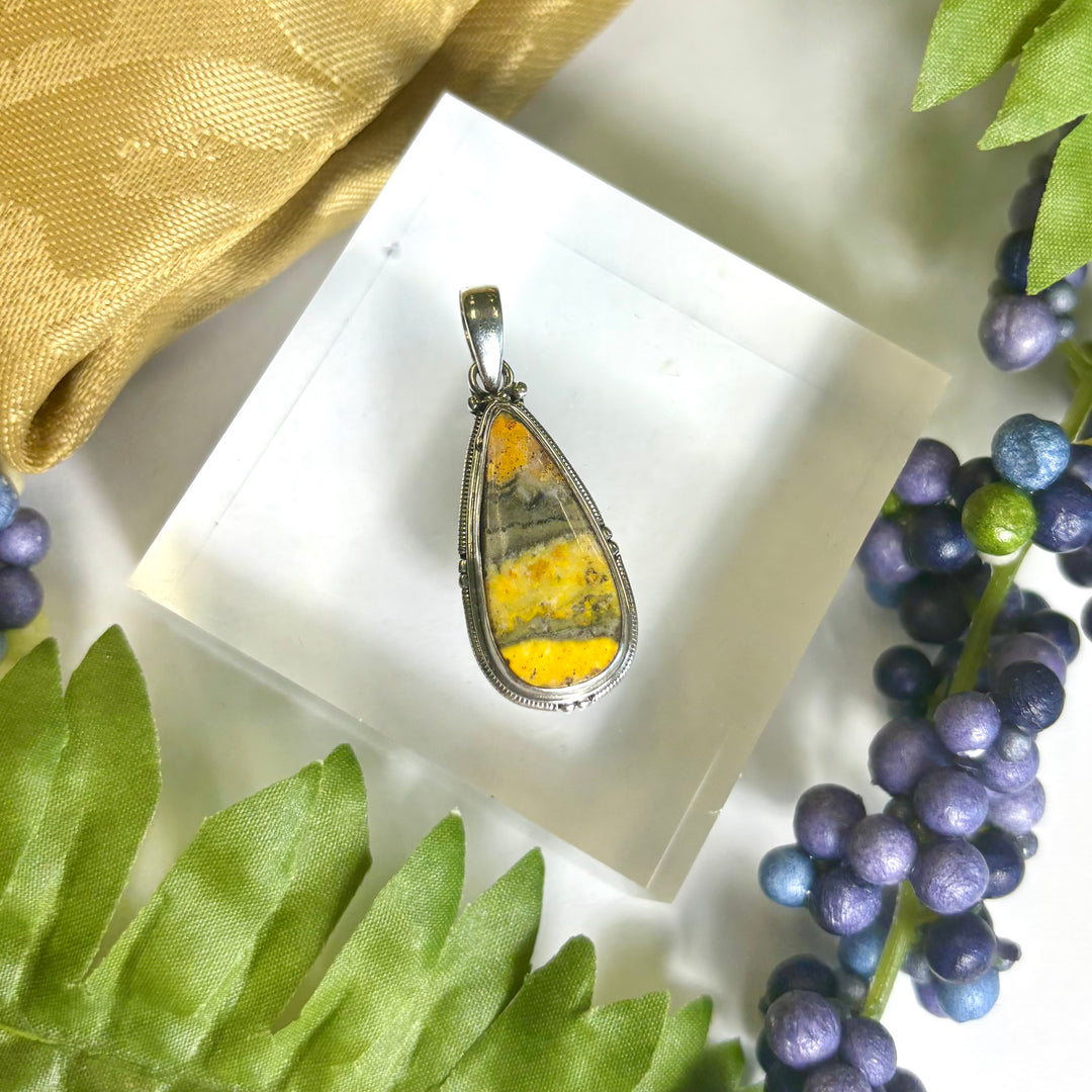 Bumblebee Jasper SS Pendant -JCP450