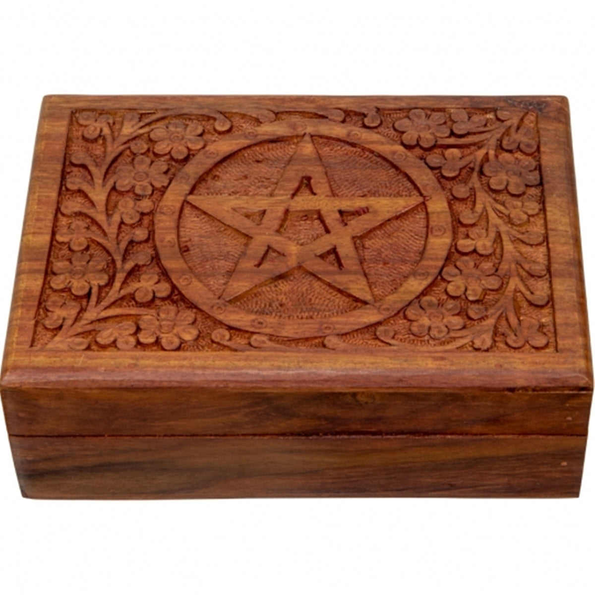 Wood Box-Pentacle Filigree