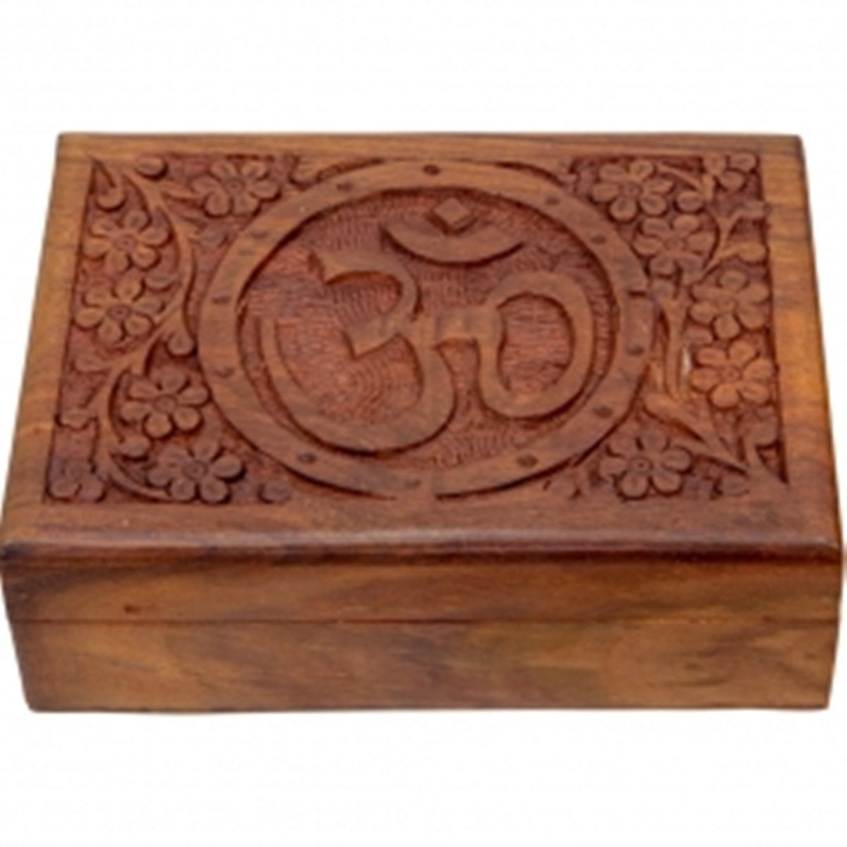 Wood Box - Carved Om