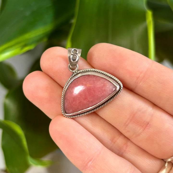 Rhodochrosite SS Pendant TM1570