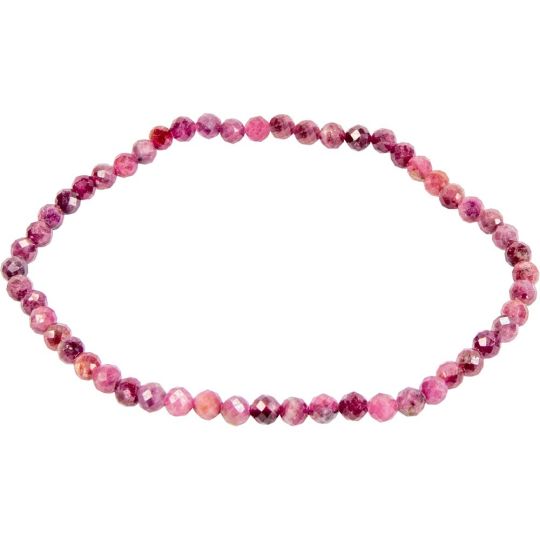Ruby 4mm faceted bracelet
