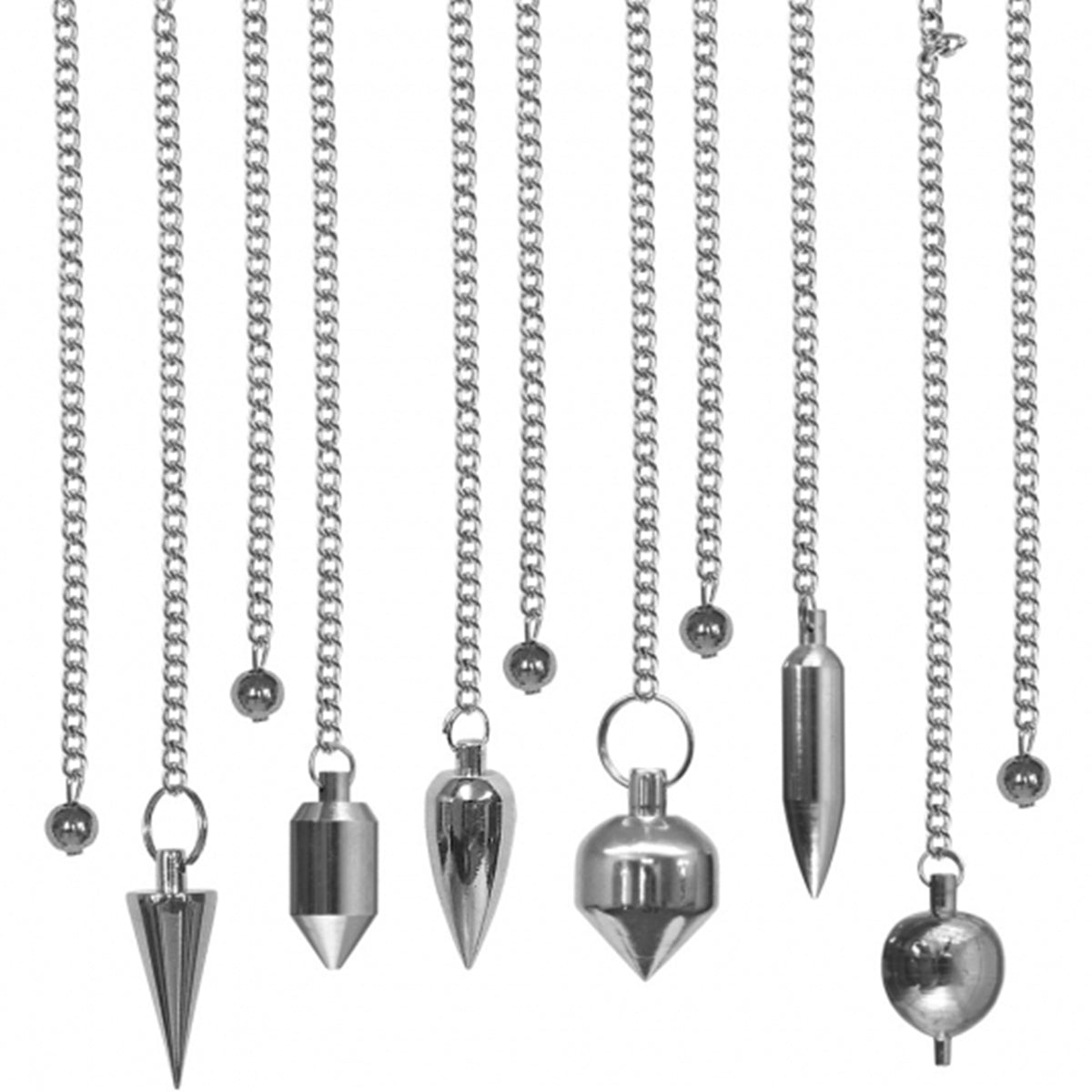 Metal Pendulum - Beginners Assorted shapes Nickel Plated P41