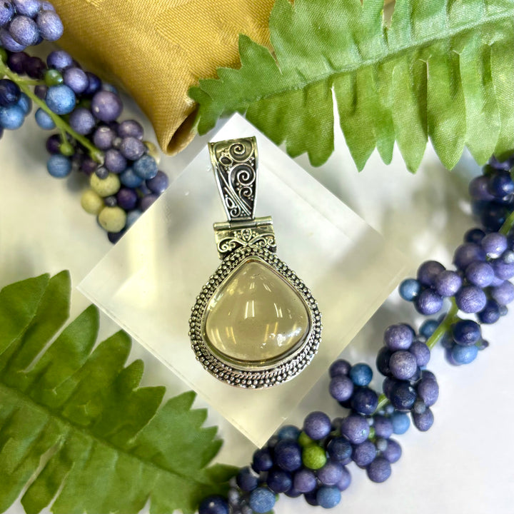 Smoky Citrine SS Pendant -JCP425