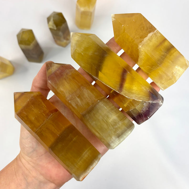 Yellow Fluorite Point -PT13-5