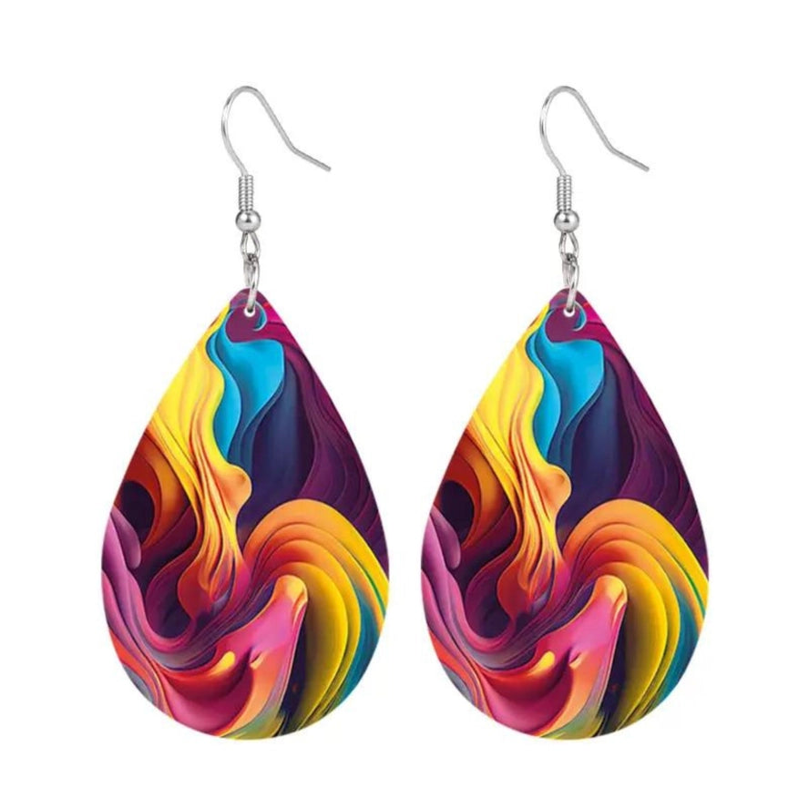 Colorful Teardrop Earrings