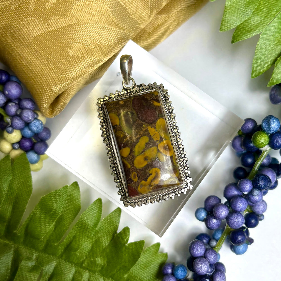 Fruit Jasper SS Pendant  -JCP421