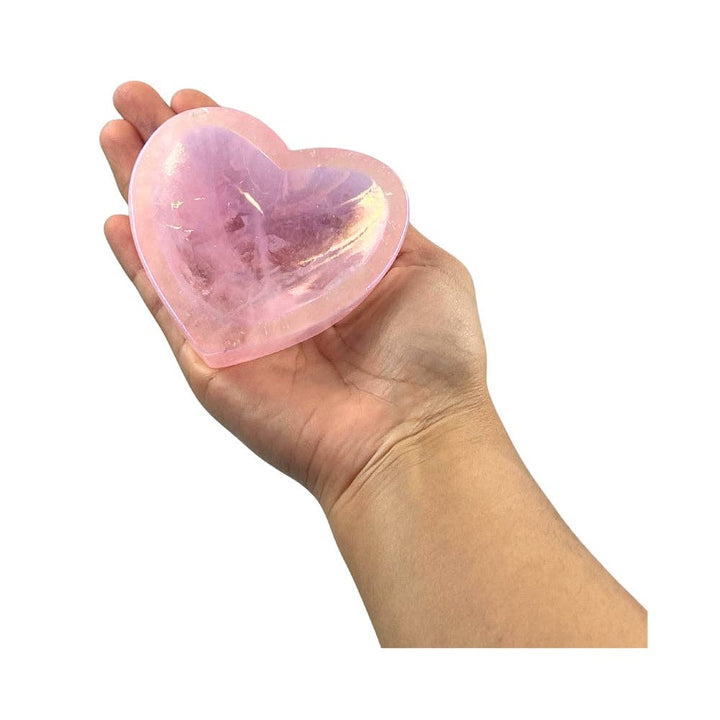 Aura Rose Quartz Heart Dish