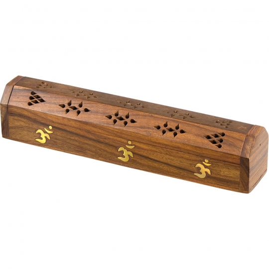 Wood Incense Storage Box-Om