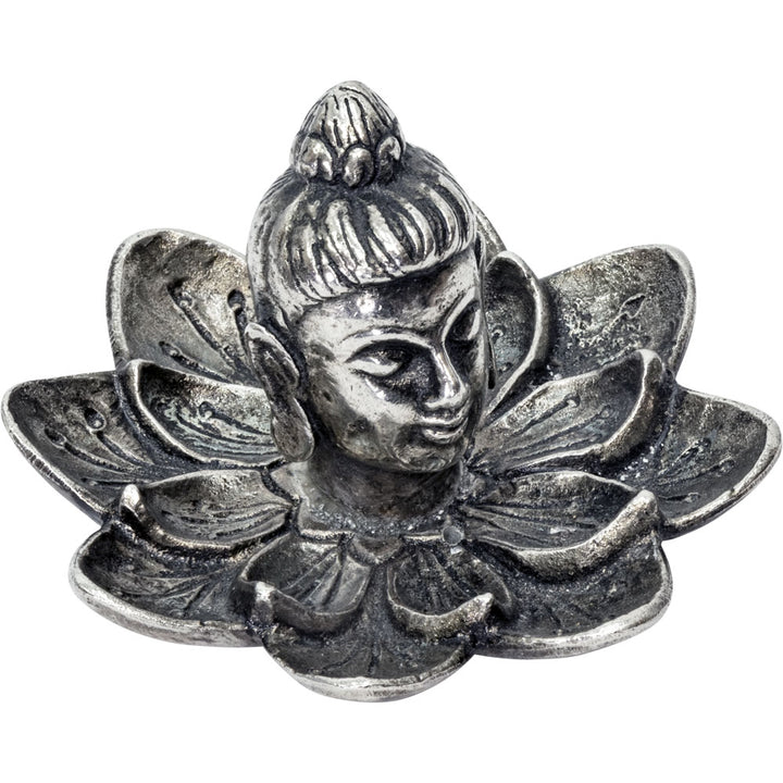 Buddha in Lotus Aluminum Incense Holder