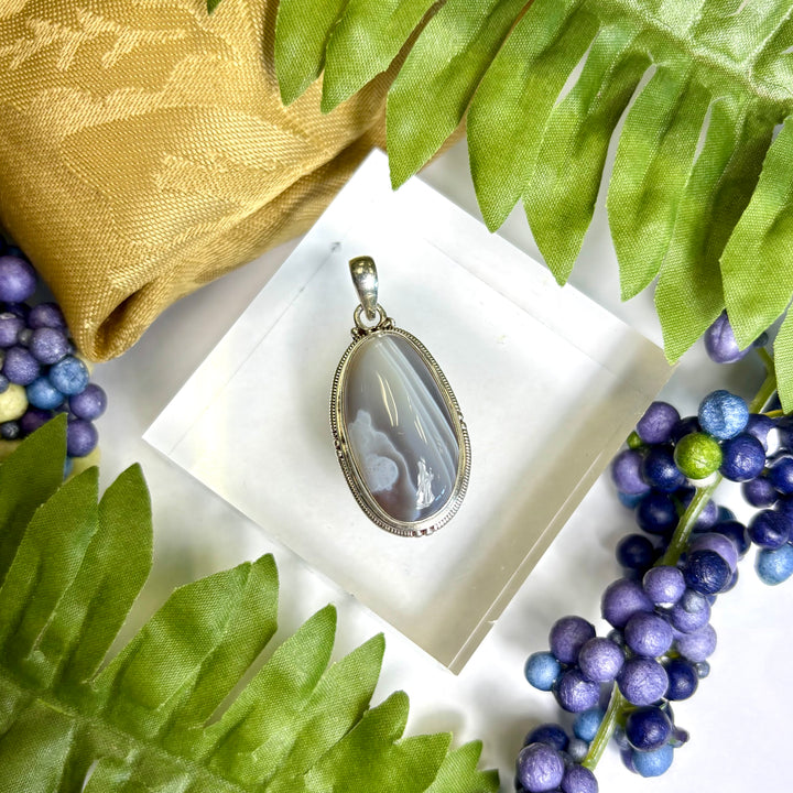 Botswana Agate SS Pendant -JCP453