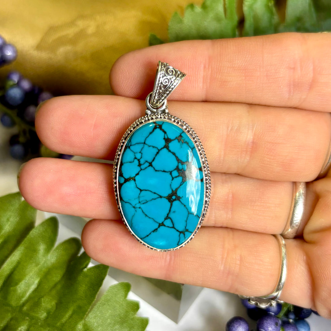 Turquoise SS Pendant -JCP424