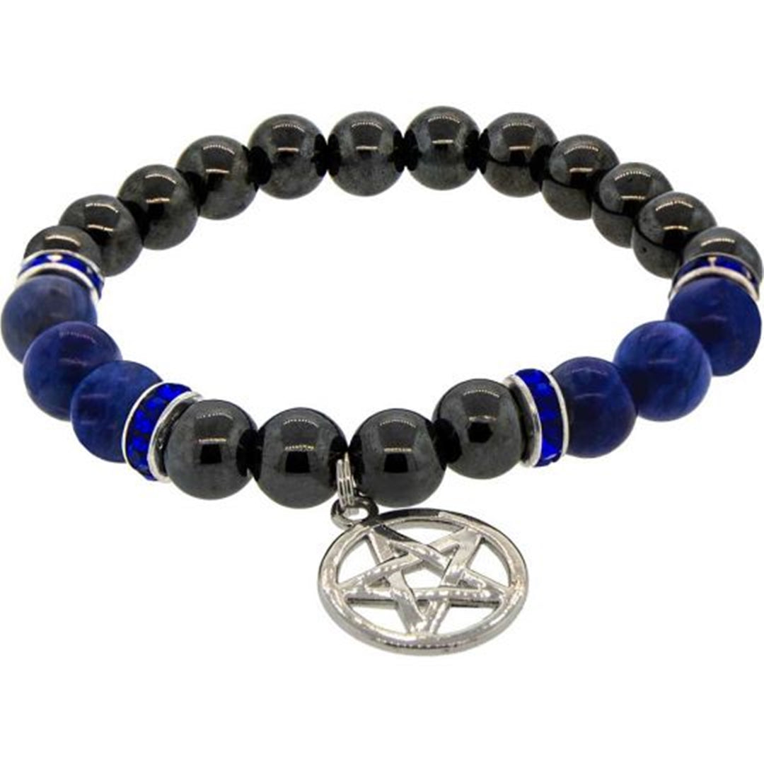 Hematite-Sodalite Bracelet (8mm) - Pentacle