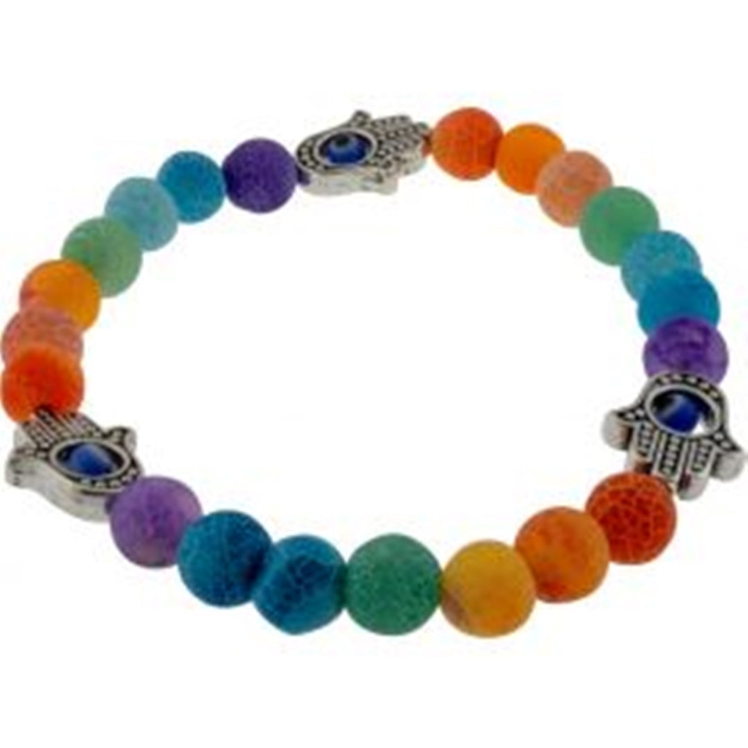 Chakra-Agate-Fatima 8mm Bracelet