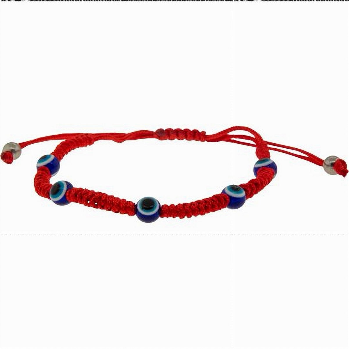 Evil Eye Bracelet - Adjustable Red Cord