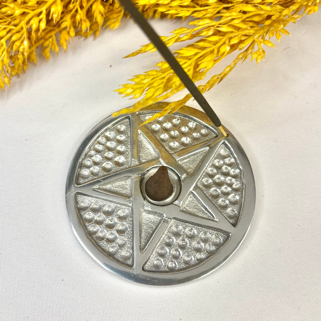 Pentacle Aluminum Incense Holder