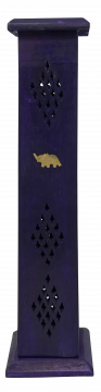 Incense Tower-Wood Purple Elephant