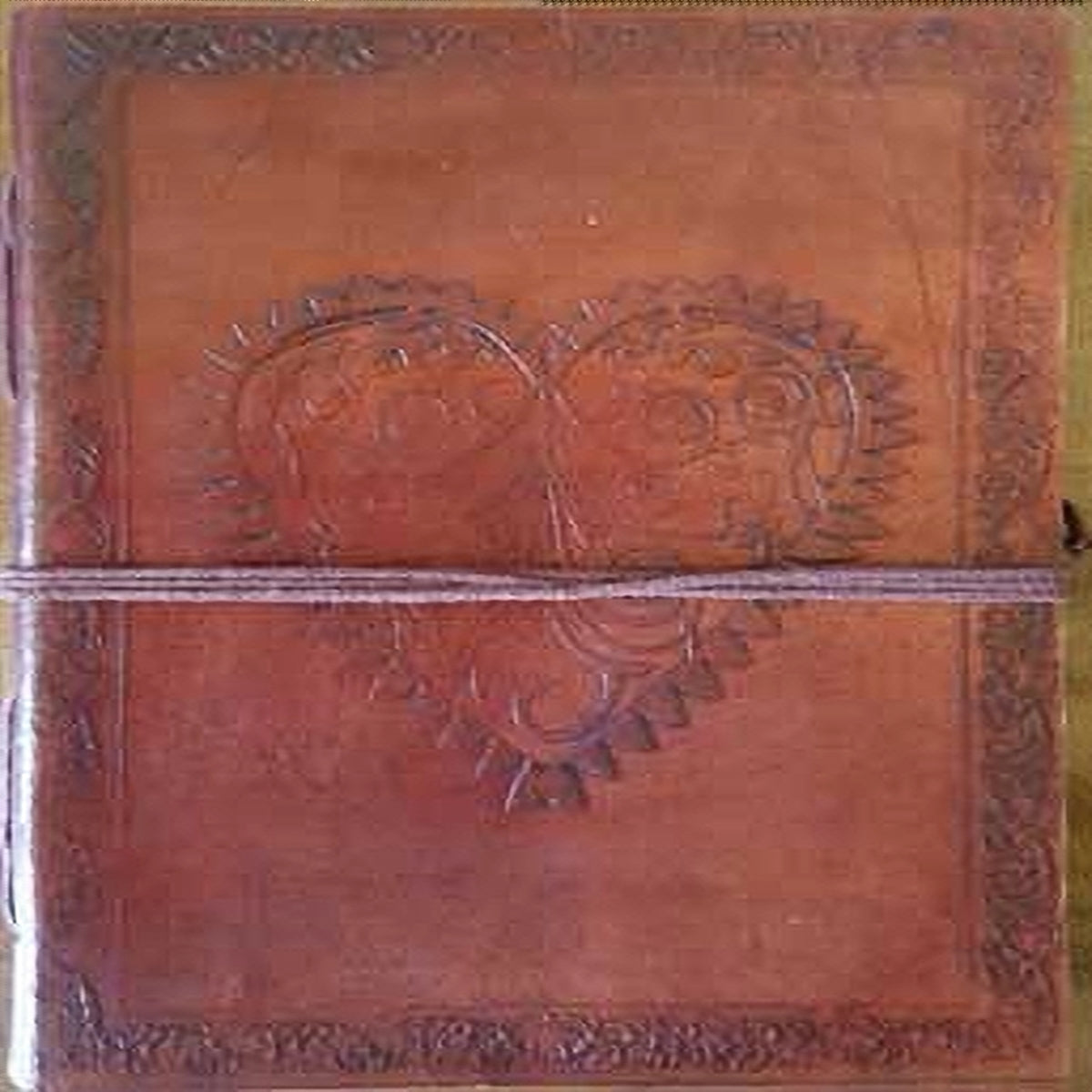 Heart leather Journal with cord 5 X 7