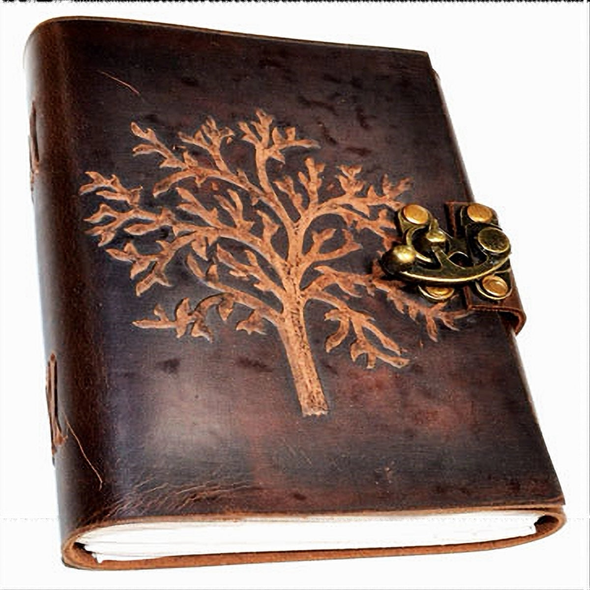 Tree Leather Journal with Latch