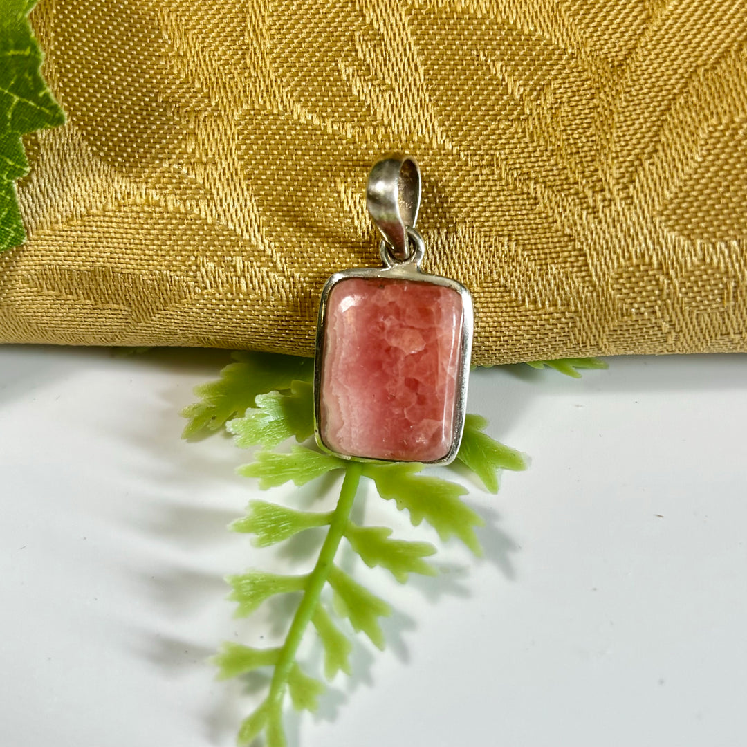 Rhodochrosite Pendant SS  -MNS1343