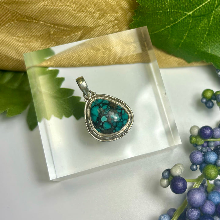 Turquoise SS Pendant-JDS3008-B