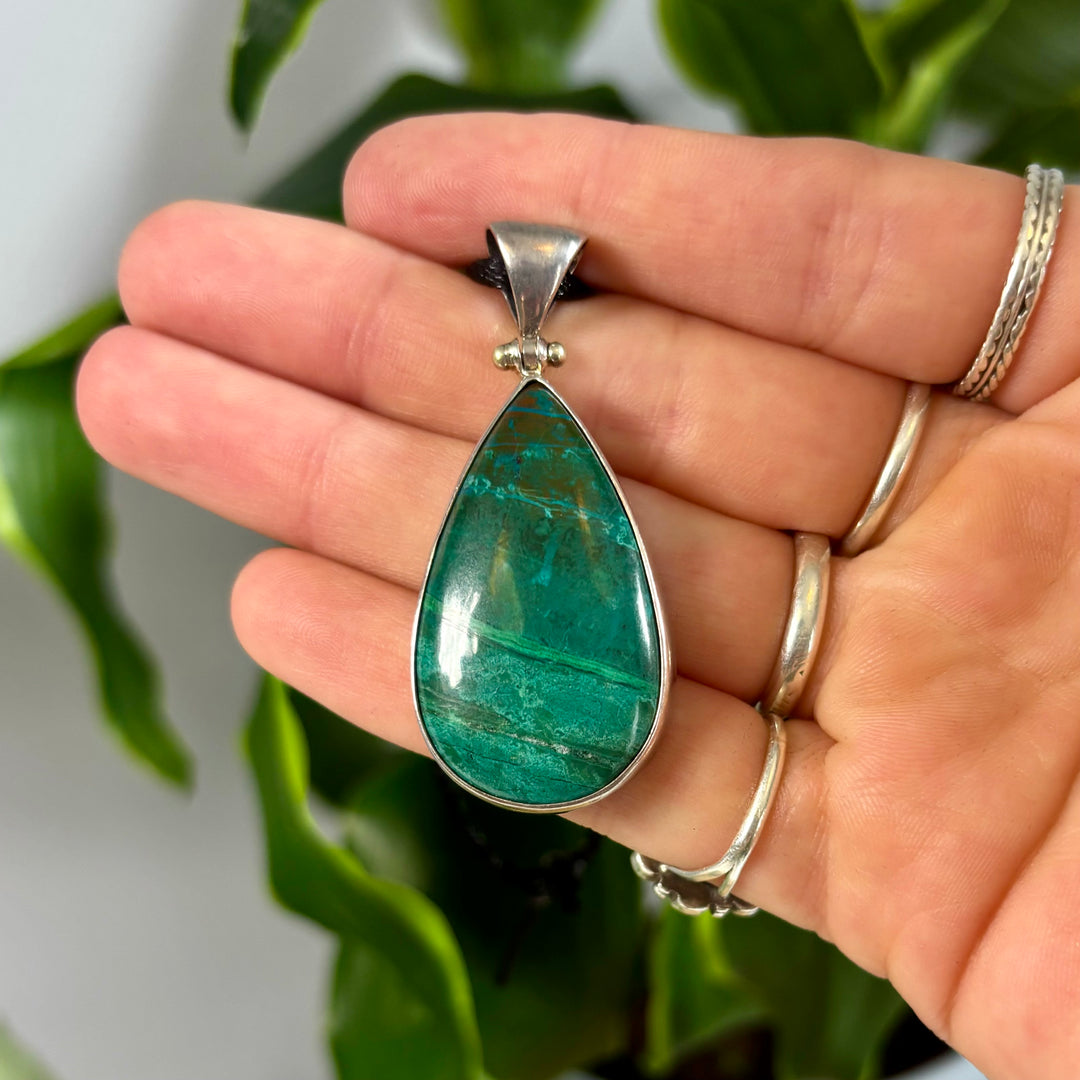 Chrysocolla Pendant SS-JCP158