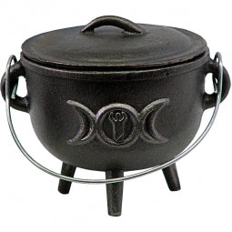 Cast Iron Cauldron 4.5-inch Triple Moon